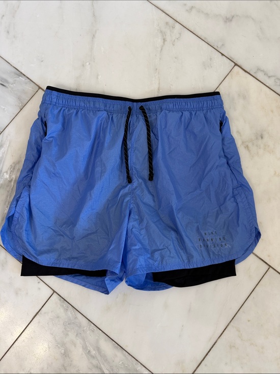 Nike Other - Nike Running Division medium light blue lined active athletic 3-pocket shorts